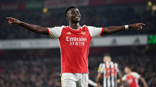 Bukayo Saka scored Arsenal's third goal