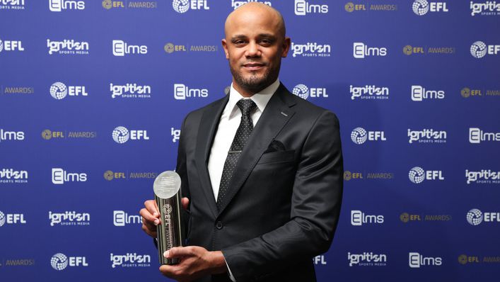 Burnley's Vincent Kompany is the Championship Manager of the Season