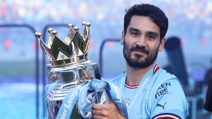 Ilkay Gundogan lifted the Premier League title with Manchester City last Sunday