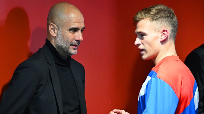 Pep Guardiola and Joshua Kimmich maintain a good relationship after working together at Bayern Munich