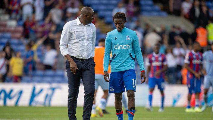 Patrick Vieira and Wilfried Zaha have a good working relationship