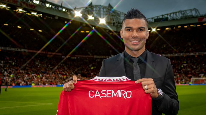Casemiro was unveiled to the Manchester United fans on Monday night