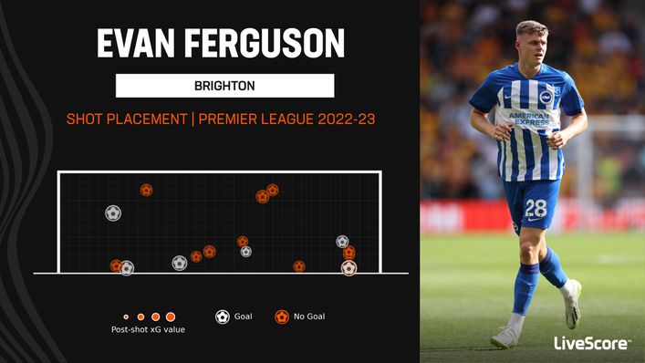 Evan Ferguson scored six Premier League goals last season