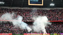 Fireworks caused Ajax's home match against Feyenoord to be suspended