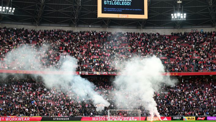 Fireworks caused Ajax's home match against Feyenoord to be suspended