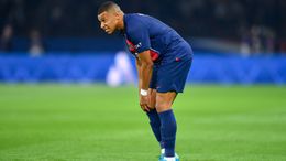 Kylian Mbappe was forced off the field with an injury in the first half