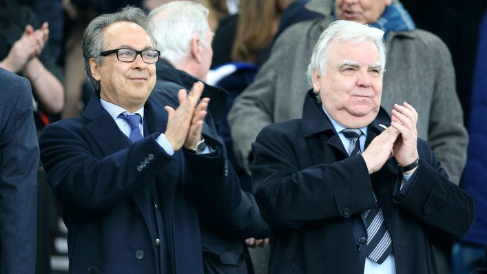 Farhad Moshiri (left) has denied reports that Everton is up for sale