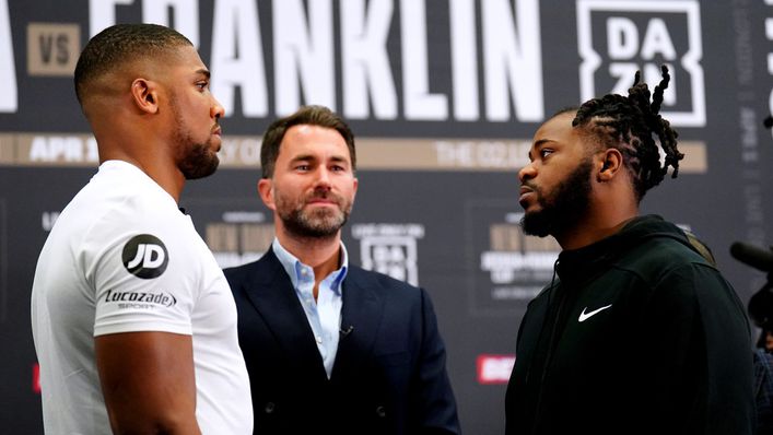 Anthony Joshua and Jermaine Franklin will trade leather at London's O2 Arena