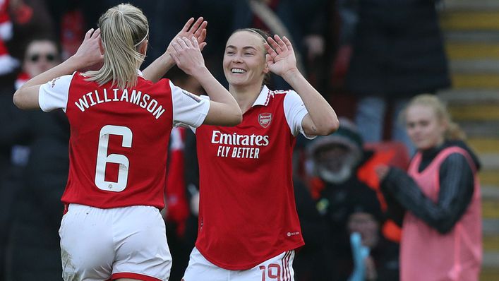 Caitlin Foord netted twice as Arsenal hammered rivals Tottenham