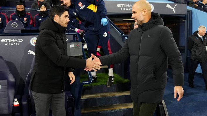 Mikel Arteta and Pep Guardiola will do battle again on Wednesday