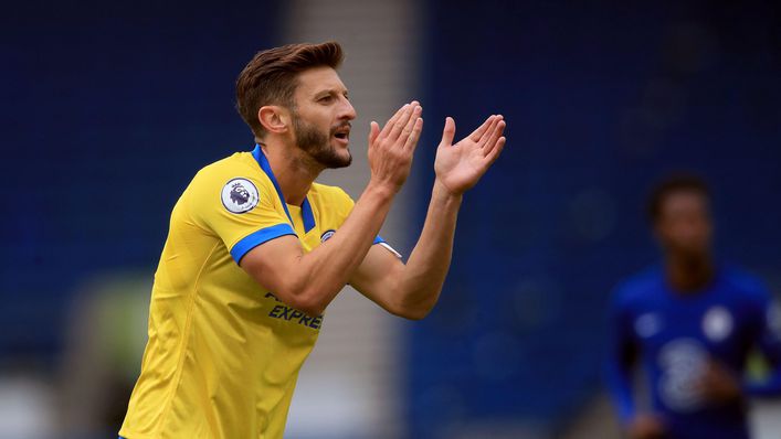 Brighton midfielder Adam Lallana will need to pass a fitness test in order to feature against Aston Villa
