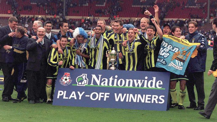 Manchester City won a memorable play-off final against Gillingham in 1999
