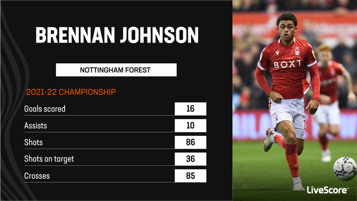 Brennan Johnson burst on to the scene to play a crucial role in Nottingham Forest's promotion campaign