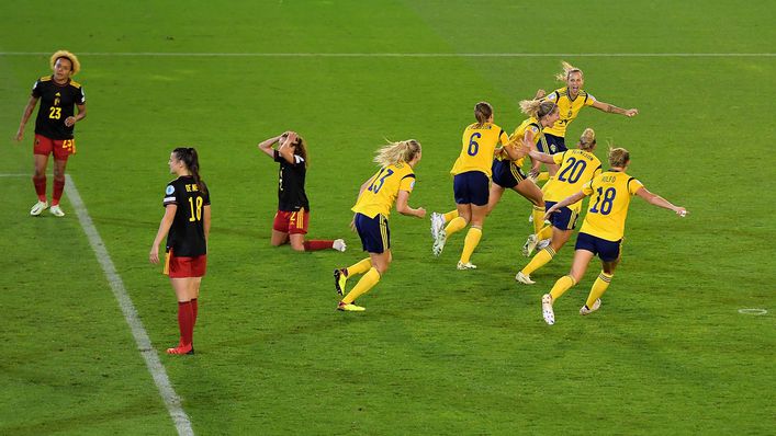 Sweden needed a stoppage-time winner to beat Belgium in the quarter-finals
