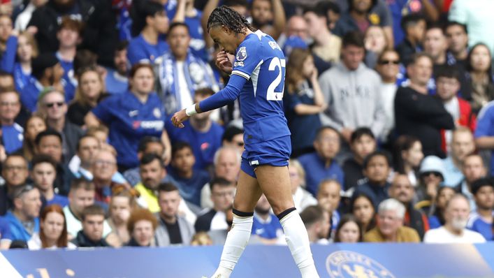 Malo Gusto was sent off in the 58th minute of Chelsea's home defeat to Aston Villa