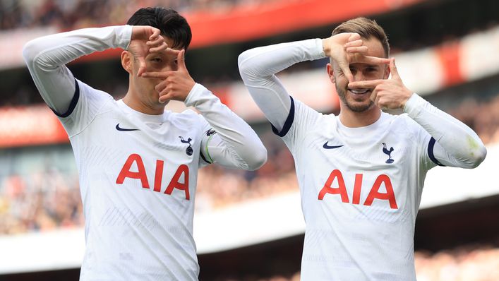 Heung-Min Son and James Maddison combined for both of Tottenham's goals against Arsenal