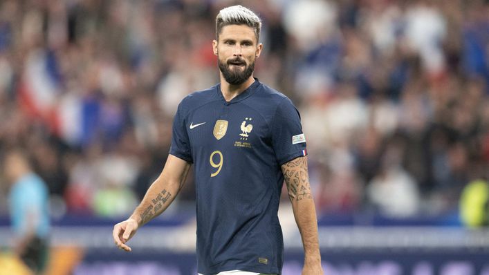 Olivier Giroud became France's  joint-record goalscorer with his brace against Australia