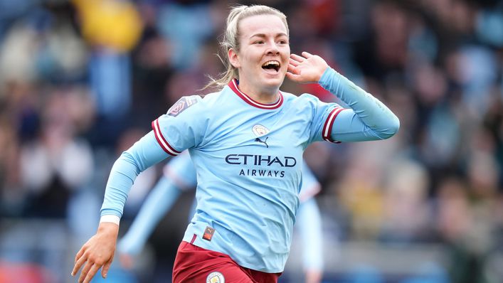 Lauren Hemp was on target as Manchester City beat WSL champions Chelsea