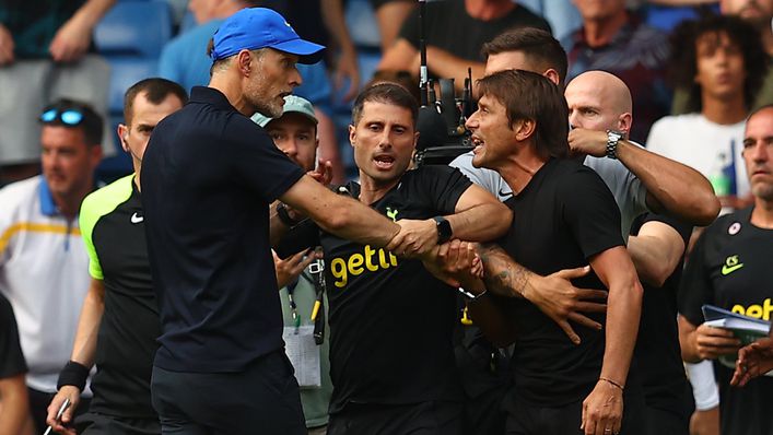 Thomas Tuchel and Antonio Conte were sent off at Stamford Bridge after they clashed on the touchline