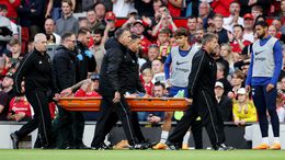 Brazilian winger Antony was carried off on a stretcher last night