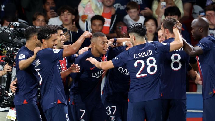 Paris Saint-Germain celebrated their first league win of the season