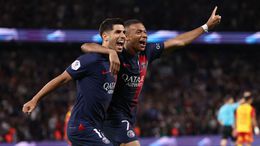Marco Asensio and Kylian Mbappe celebrate for Paris Saint-Germain