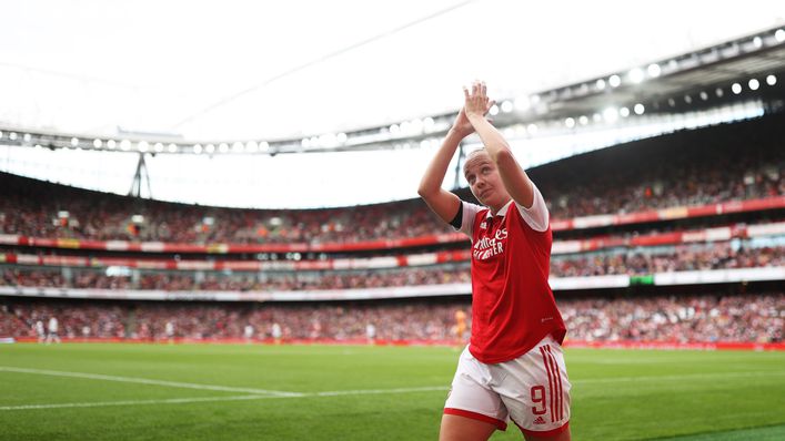 Beth Mead scored the opener in Arsenal's 4-0 win over Tottenham, which was watched by a record crowd