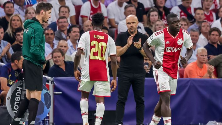 Brian Brobbey is battling with Mohammed Kudus for a place in Ajax's XI