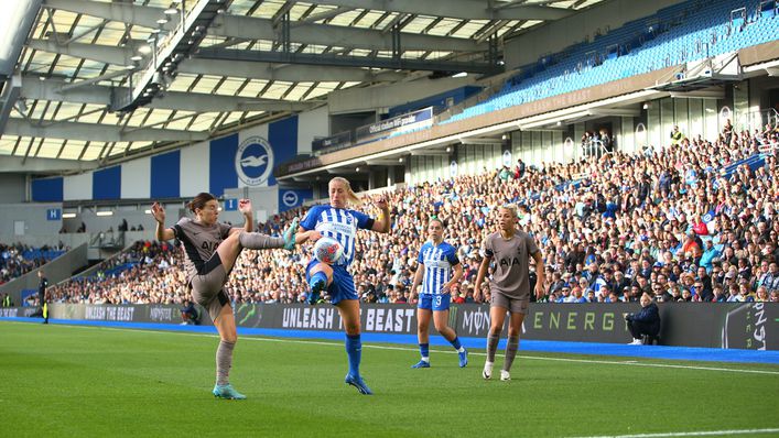 Brighton's game against Tottenham earlier this month was watched by nearly 7,000 fans at the Amex