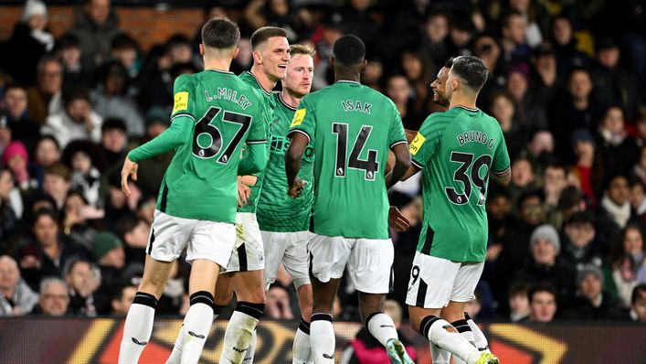 Sean Longstaff celebrates scoring Newcastle's first goal