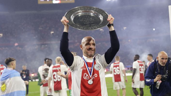 Erik ten Hag won three Eredivisie titles with Ajax