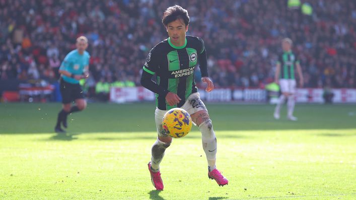Kaoru Mitoma's appearance in the 5-0 win over Sheffield United could be his last of the season