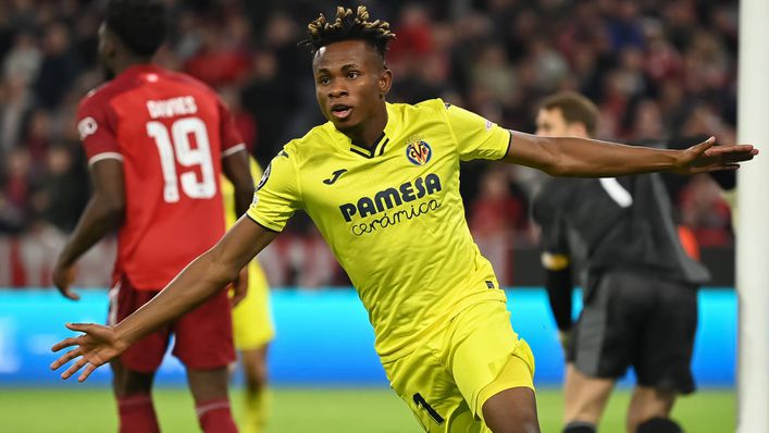 Samuel Chukwueze and Villarreal will hope to cause another Champions League upset against Liverpool