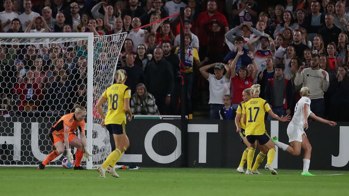 Alessia Russo scored a sensational backheel goal for England's third against Sweden