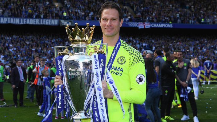 Asmir Begovic won the Premier League with Chelsea in 2016-17