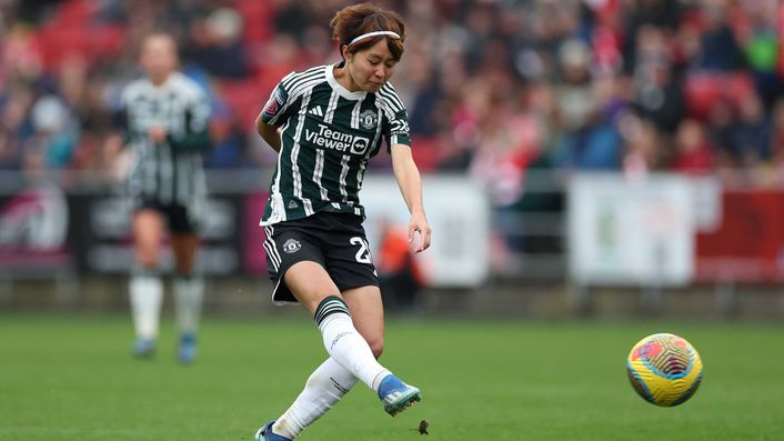 Hinata Miyazawa scored her first Manchester United goal against Bristol City