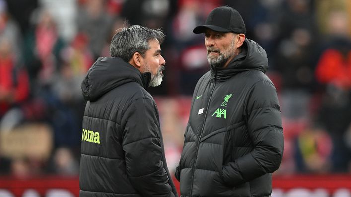 David Wagner and Jurgen Klopp shared a conversation before the match