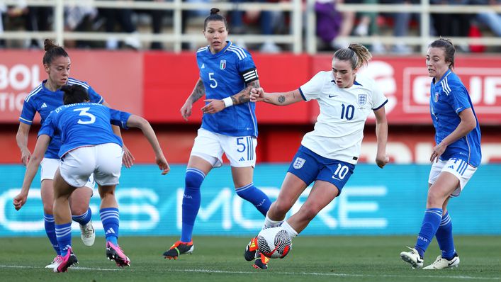 Grace Clinton caught the eye in England's 5-1 win over Italy