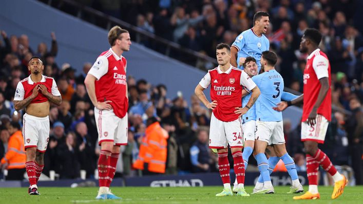 Arsenal were thumped by title rivals Manchester City in midweek