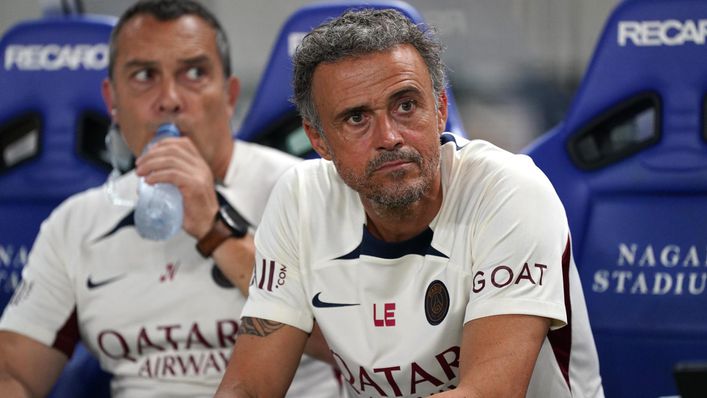 Luis Enrique did not have much to smile about as his side were stunned by Cerezo Osaka