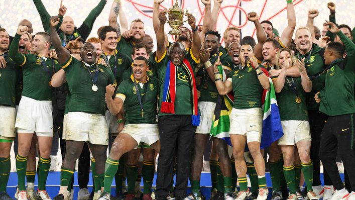 South Africa won the Rugby World Cup for a record fourth time