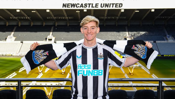 Anthony Gordon has left boyhood club Everton for Newcastle