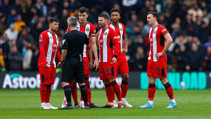 Jack Robinson and Vinicius Souza got into a shoving match during Sheffield United's last game