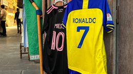 Lionel Messi and Cristiano Ronaldo shirts are sold around the world