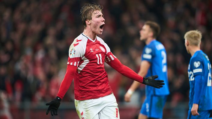 Rasmus Hojlund has already scored five times for Denmark