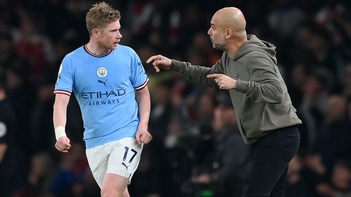 Kevin De Bruyne has received criticism from Pep Guardiola this term