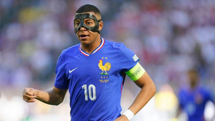 Kylian Mbappe, wearing a protective mask, scored on his return to the starting line-up last time out