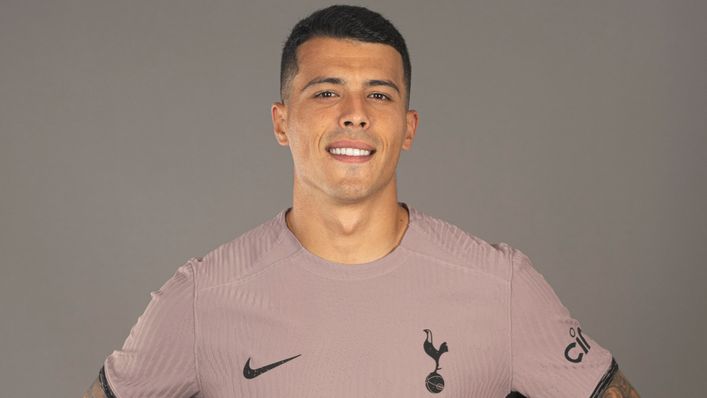 Pedro Porro models Tottenham's new third kit