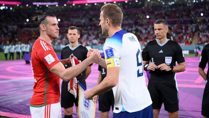 Respective captains Gareth Bale and Harry Kane greeted each other warmly