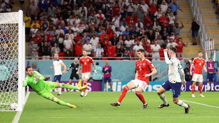 Phil Foden tapped in to double England's advantage two minutes later